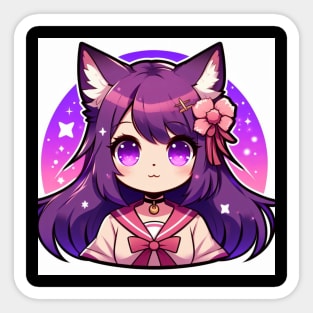 Cute Anime Furry Girl Sticker